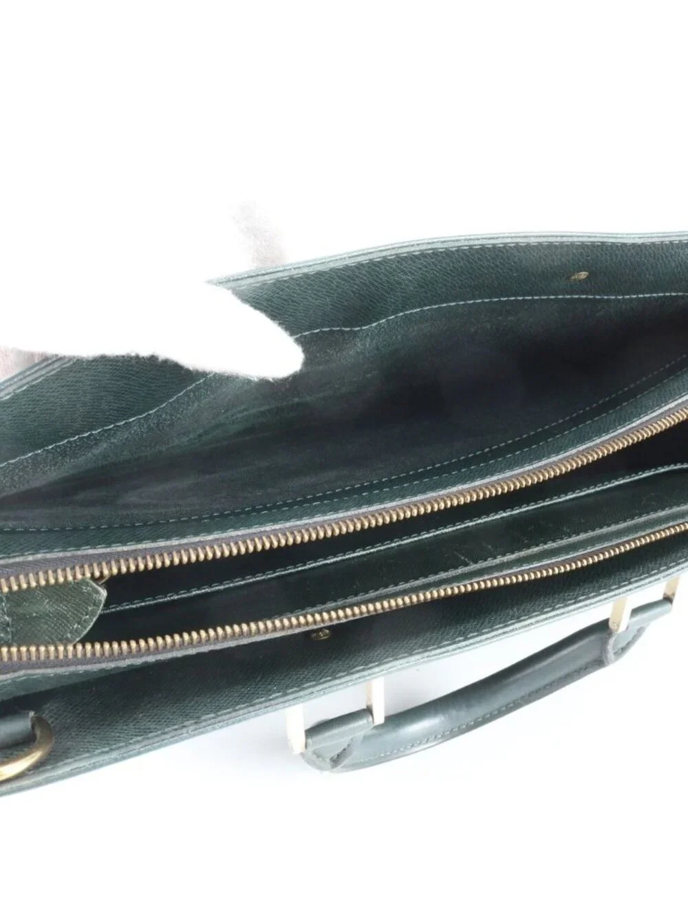 Louis Vuitton Taiga Porte Document Man Rosemary Leather Business Tote